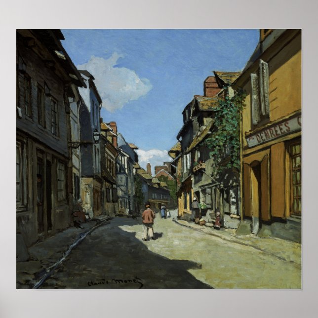 Monet - Rue De La Bavolle Honfleur Poster (Front)
