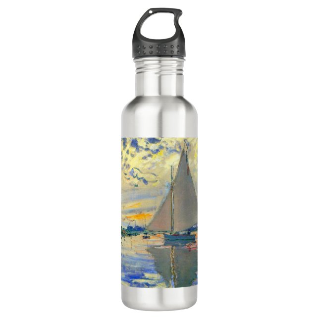 Monet Sailboat at Le Petit-Gennevilliers 710 Ml Water Bottle (Front)