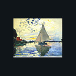 Monet - Sailboat at Le Petit-Gennevilliers Canvas Print<br><div class="desc">Sailboat at Le Petit-Gennevilliers,  famous painting by Claude Auguste Monet</div>
