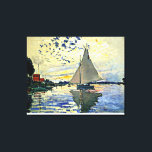 Monet - Sailboat at Le Petit-Gennevilliers Canvas Print<br><div class="desc">Sailboat at Le Petit-Gennevilliers,  famous painting by Claude Auguste Monet</div>