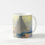Monet Sailboat at Le Petit-Gennevilliers Coffee Mug<br><div class="desc">Coffee Mug featuring Claude Monet’s oil painting Sailboat at Le Petit-Gennevilliers (1874). A serene sailboat sails the waters in Paris,  France. Perfect for lovers of Impressionism and French art collectors!</div>