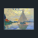 Monet Sailboat at Le Petit-Gennevilliers Enclosure Card<br><div class="desc">Enclosure Cards featuring Claude Monet’s oil painting Sailboat at Le Petit-Gennevilliers (1874). A serene sailboat sails the waters in Paris,  France. Perfect for lovers of Impressionism and French art collectors!</div>