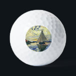 Monet - Sailboat at le Petit Gennevilliers Golf Balls<br><div class="desc">Claude Monet painting,  Sailboat at le Petit Gennevilliers.</div>