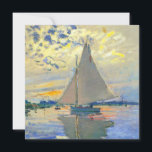 Monet Sailboat at Le Petit-Gennevilliers Invitation<br><div class="desc">Card featuring Claude Monet’s oil painting Sailboat at Le Petit-Gennevilliers (1874). A serene sailboat sails the waters in Paris,  France. Perfect for lovers of Impressionism and French art collectors!</div>
