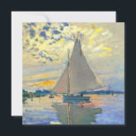 Monet Sailboat at Le Petit-Gennevilliers Invitation<br><div class="desc">Card featuring Claude Monet’s oil painting Sailboat at Le Petit-Gennevilliers (1874). A serene sailboat sails the waters in Paris,  France. Perfect for lovers of Impressionism and French art collectors!</div>