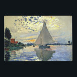 Monet - Sailboat at Le Petit-Gennevilliers, Laminated Place Mat<br><div class="desc">Claude Monet painting,  Sailboat at Le Petit-Gennevilliers.</div>