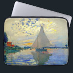 Monet Sailboat at Le Petit-Gennevilliers Laptop Sleeve<br><div class="desc">Laptop Sleeve featuring Claude Monet’s oil painting Sailboat at Le Petit-Gennevilliers (1874). A serene sailboat sails the waters in Paris,  France. Perfect for lovers of Impressionism and French art collectors!</div>