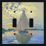 Monet Sailboat at Le Petit-Gennevilliers Light Switch Cover<br><div class="desc">Light Switch Cover featuring Claude Monet’s oil painting Sailboat at Le Petit-Gennevilliers (1874). A serene sailboat sails the waters in Paris,  France. Perfect for lovers of Impressionism and French art collectors!</div>