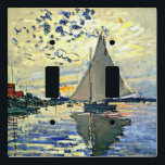Monet - Sailboat at Le Petit-Gennevilliers Light Switch Cover<br><div class="desc">Sailboat at le Petit Gennevilliers by Claude Monet</div>