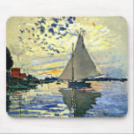 Monet - Sailboat at le Petit Gennevilliers Mouse Pad<br><div class="desc">Claude Monet painting,  Sailboat at le Petit Gennevilliers</div>