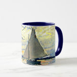 Monet - Sailboat at Le Petit-Gennevilliers Mug<br><div class="desc">Sailboat at Le Petit-Gennevilliers,  popular painting by French Impressionist artist Claude Auguste Monet</div>