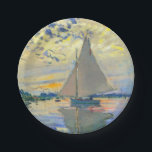 Monet Sailboat at Le Petit-Gennevilliers Paper Plate<br><div class="desc">Paper Plates featuring Claude Monet’s oil painting Sailboat at Le Petit-Gennevilliers (1874). A serene sailboat sails the waters in Paris,  France. Perfect for lovers of Impressionism and French art collectors!</div>