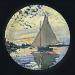 Monet - Sailboat at Le Petit-Gennevilliers Paper Plate<br><div class="desc">Sailboat at le Petit-Gennevilliers,  famous painting by French Impressionist artist,  Claude Monet</div>