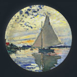 Monet - Sailboat at Le Petit-Gennevilliers Paper Plate<br><div class="desc">Sailboat at le Petit-Gennevilliers,  famous painting by French Impressionist artist,  Claude Monet</div>