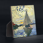 Monet - Sailboat at le Petit Gennevilliers Plaque<br><div class="desc">Claude Monet painting,  Sailboat at le Petit Gennevilliers, </div>