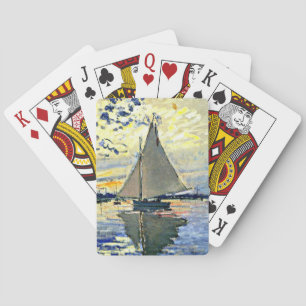 Monet - Sailboat at le Petit Gennevilliers Playing Cards