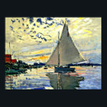 Monet - Sailboat at le Petit Gennevilliers Poster<br><div class="desc">Claude Monet painting,  Sailboat at le Petit Gennevilliers</div>