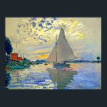 Monet Sailboat at Le Petit-Gennevilliers Poster<br><div class="desc">Poster featuring Claude Monet’s oil painting Sailboat at Le Petit-Gennevilliers (1874). A serene sailboat sails the waters in Paris,  France. Perfect for lovers of Impressionism and French art collectors!</div>