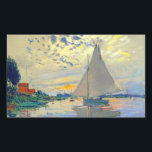 Monet Sailboat at Le Petit-Gennevilliers Sticker<br><div class="desc">Stickers featuring Claude Monet’s oil painting Sailboat at Le Petit-Gennevilliers (1874). A serene sailboat sails the waters in Paris,  France. Perfect for lovers of Impressionism and French art collectors!</div>