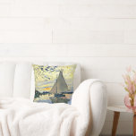 Monet - Sailboat at le Petit Gennevilliers Throw Pillow<br><div class="desc">Claude Monet painting,  Sailboat at le Petit Gennevilliers</div>