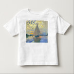 Monet Sailboat at Le Petit-Gennevilliers Toddler T-shirt<br><div class="desc">Toddler T-Shirt featuring Claude Monet’s oil painting Sailboat at Le Petit-Gennevilliers (1874). A serene sailboat sails the waters in Paris,  France. Perfect for lovers of Impressionism and French art collectors!</div>
