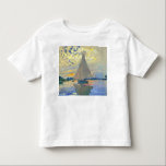 Monet Sailboat at Le Petit-Gennevilliers Toddler T-shirt<br><div class="desc">Toddler T-Shirt featuring Claude Monet’s oil painting Sailboat at Le Petit-Gennevilliers (1874). A serene sailboat sails the waters in Paris,  France. Perfect for lovers of Impressionism and French art collectors!</div>
