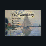 Monet Sailboat French Impressionism Classic Art Business Card<br><div class="desc">Monet Sailboat - This beautiful French sailboat is by French impressionist Claude Monet, painted in 1874. Monet was one of the most important French impressionist artists that ever lived. The exact title of the painting is "Sailboat at Petit-Gennevilliers, " an oil on canvas. The painting shows a single sailboat with...</div>