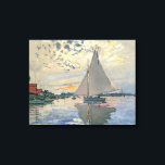 Monet Sailboat French Impressionism Classic Art Canvas Print<br><div class="desc">Monet Sailboat - This beautiful French sailboat is by French impressionist Claude Monet, painted in 1874. Monet was one of the most important French impressionist artists that ever lived. The exact title of the painting is "Sailboat at Petit-Gennevilliers, " an oil on canvas. The painting shows a single sailboat with...</div>