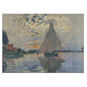 Monet Sailboat French Impressionism Classic Art Cutting Board