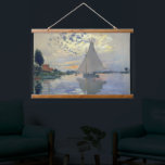 Monet Sailboat French Impressionism Classic Art Hanging Tapestry<br><div class="desc">Monet Sailboat - This beautiful French sailboat is by French impressionist Claude Monet, painted in 1874. Monet was one of the most important French impressionist artists that ever lived. The exact title of the painting is "Sailboat at Petit-Gennevilliers, " an oil on canvas. The painting shows a single sailboat with...</div>