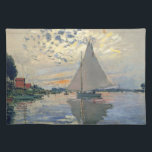 Monet Sailboat French Impressionism Classic Art Placemat<br><div class="desc">Monet Sailboat - This beautiful French sailboat is by French impressionist Claude Monet, painted in 1874. Monet was one of the most important French impressionist artists that ever lived. The exact title of the painting is "Sailboat at Petit-Gennevilliers, " an oil on canvas. The painting shows a single sailboat with...</div>