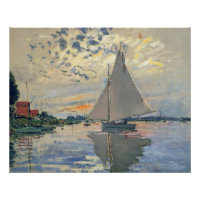Monet Sailboat French Impressionism Classic Art