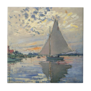 Monet Sailboat French Impressionism Classic Art Tile