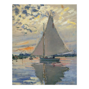 Monet Sailboat Poster