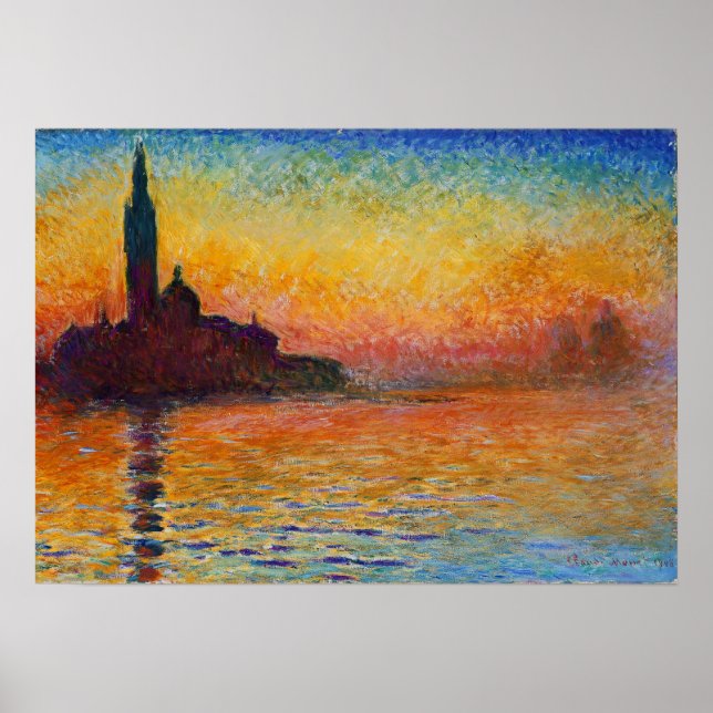 Monet - San Giorgio Maggiore At Dusk 1908 Poster (Front)