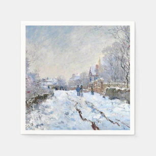 Monet - Snow Scene at Argenteuil Napkin