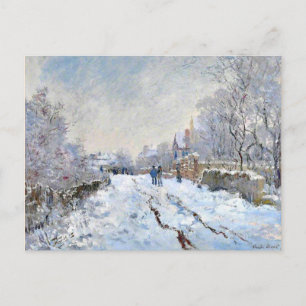 Monet - Snow Scene at Argenteuil Postcard