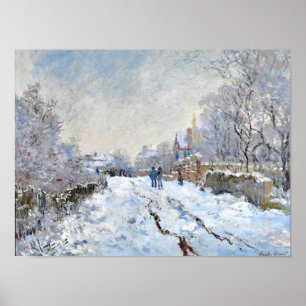 Monet - Snow Scene at Argenteuil Poster