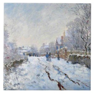 Monet - Snow Scene at Argenteuil Tile