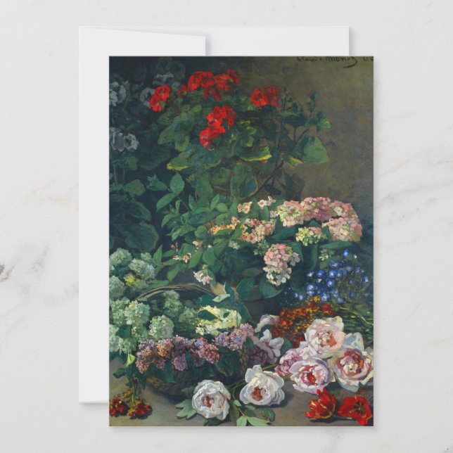 Monet Spring Flowers card (Front)
