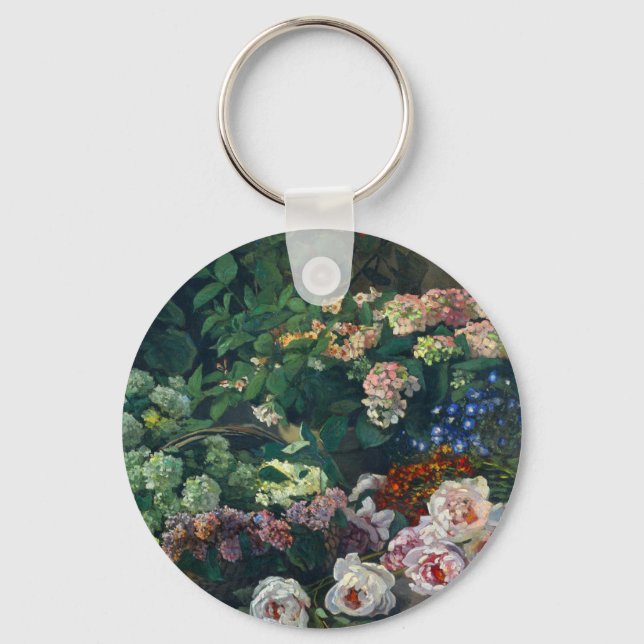 Monet Spring Flowers Keychain (Front)