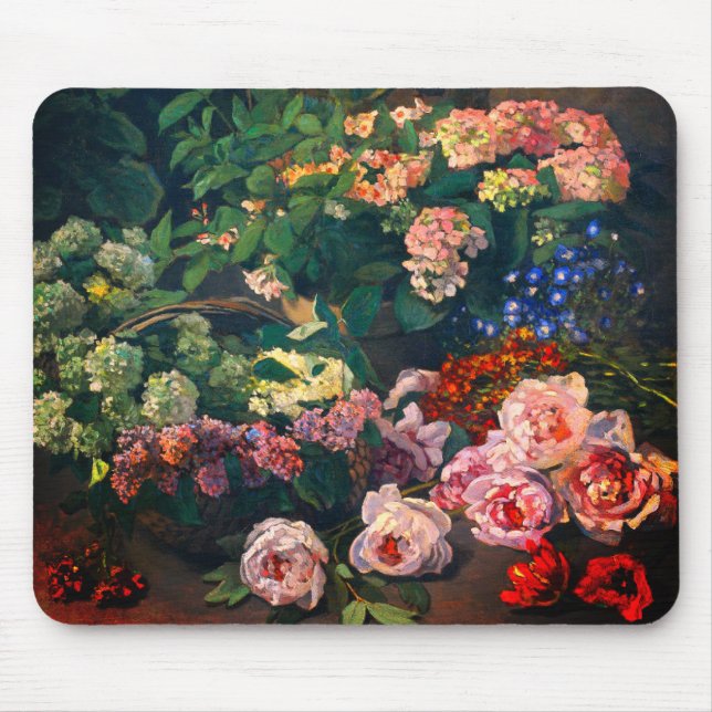 Monet Spring Flowers Mouse Pad (Front)