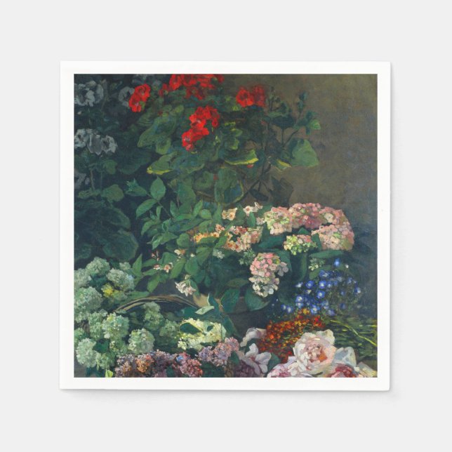 Monet Spring Flowers Napkin (Front)