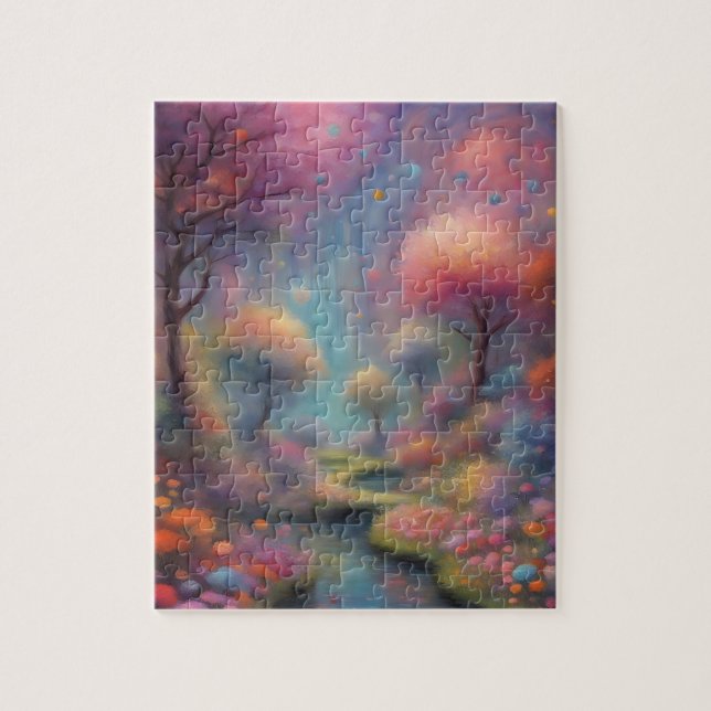 Monet Style Fantasy Jigsaw Puzzle (Vertical)