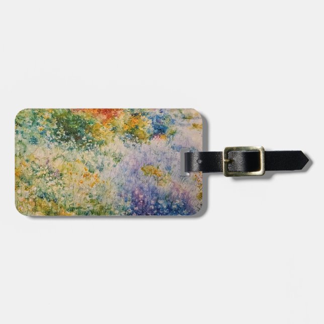 Monet style orig art  luggage tag (Front Horizontal)