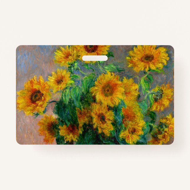 Monet Sunflowers Badge (Front)