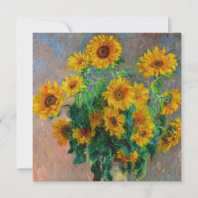 Monet Sunflowers Invitation (Front)