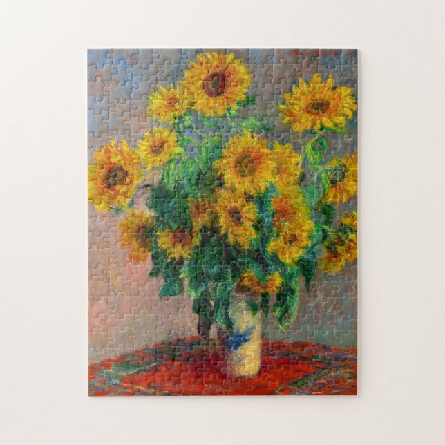 Monet Sunflowers Jigsaw Puzzle (Vertical)