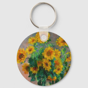 Monet Sunflowers Keychain