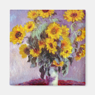 Monet Sunflowers Magnet